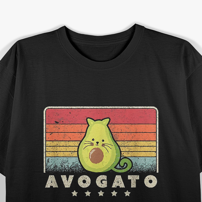 Retro Avocato - The Purr-fect Blend of Cat & Avocado T-Shirt