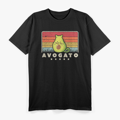 Retro Avocato - The Purr-fect Blend of Cat & Avocado T-Shirt