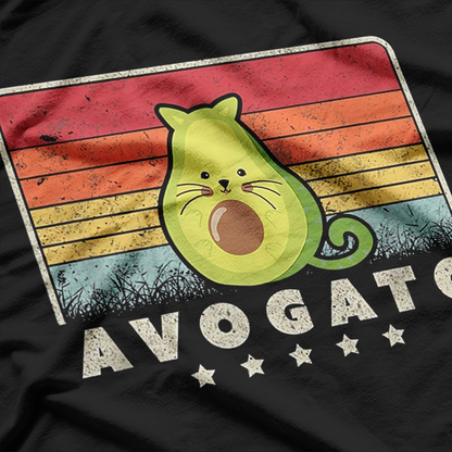 Retro Avocato - The Purr-fect Blend of Cat & Avocado T-Shirt