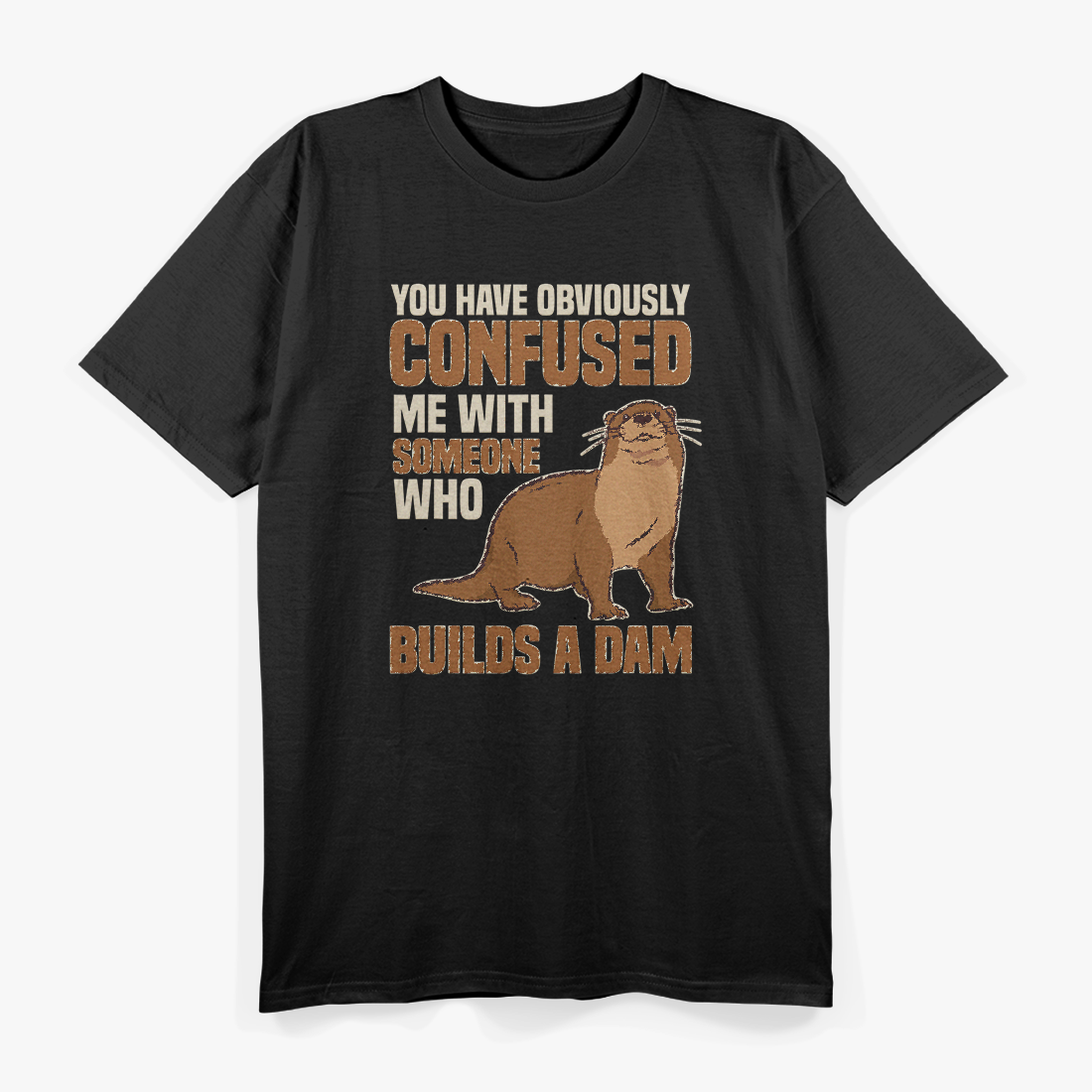 Sea Otter Builds Dam Cute Animal Nature Lover T-Shirt