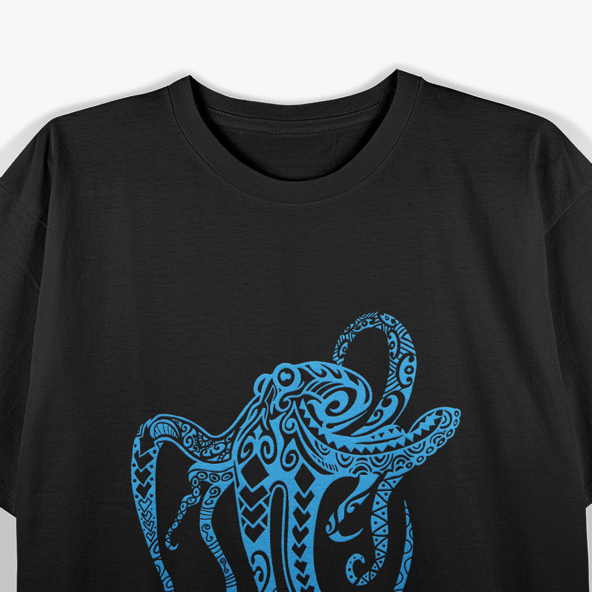 Tribal Octopus - Polynesian Tribal Design for Ocean Lovers T-Shirt