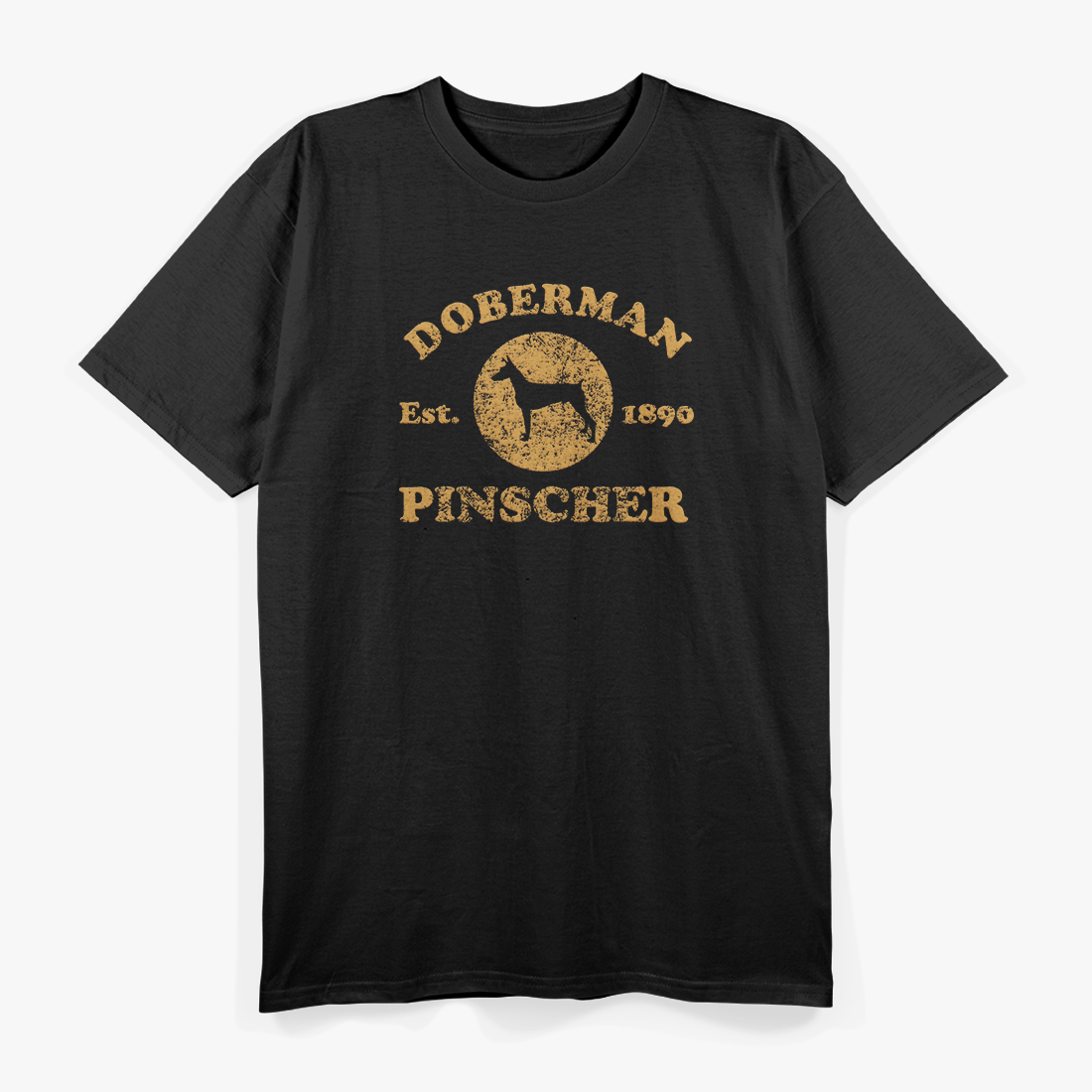 Vintage Doberman Est. 1890 Retro Dog Lover Design T-Shirt