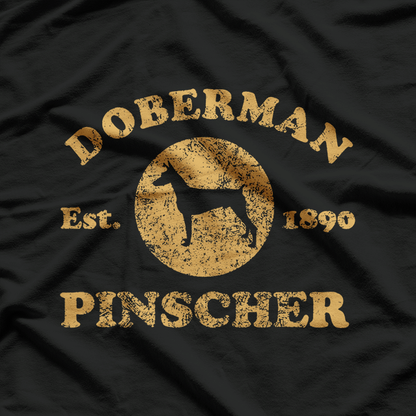 Vintage Doberman Est. 1890 Retro Dog Lover Design T-Shirt