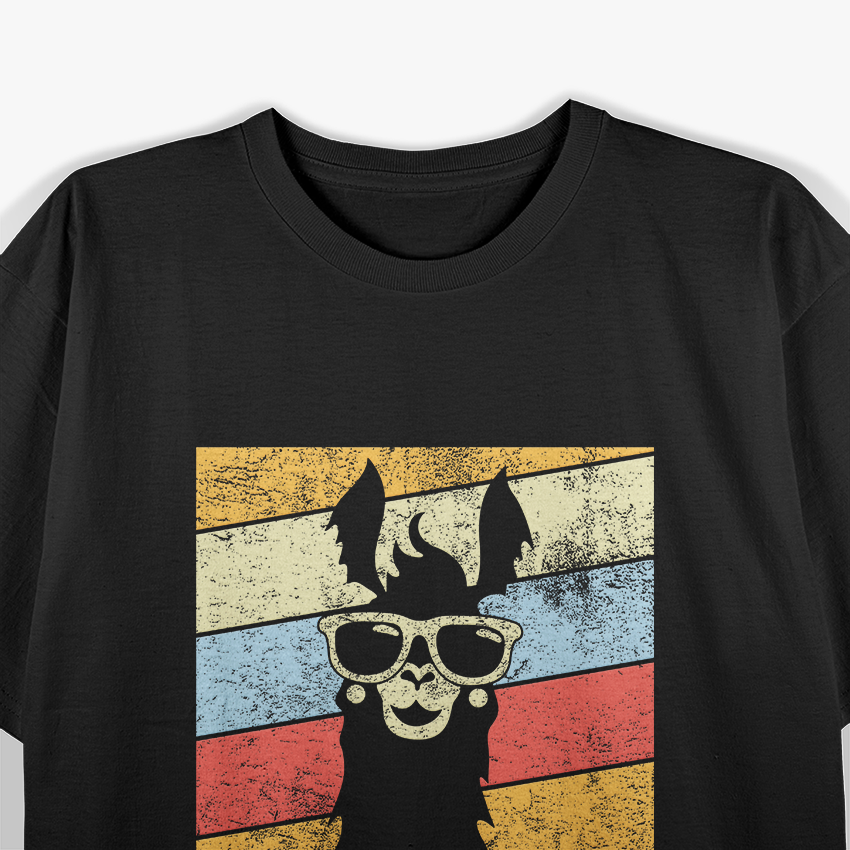 Retro Llama Vibes – Vintage 80s Alpaca Lover T-Shirt