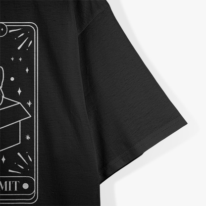 Cat Hermit Tarot Card - Witchy Astrology and Occult Cat Lover T-Shirt