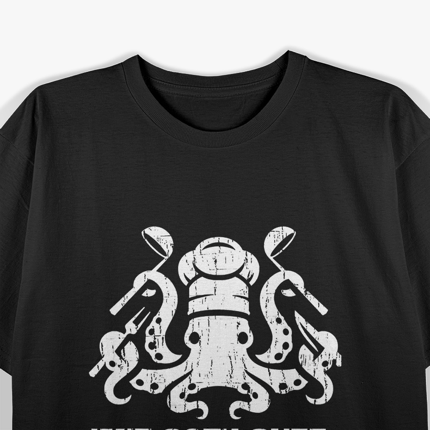 Octopus Chef Cooking Kitchen Humor T-Shirt