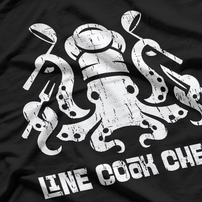 Octopus Chef Cooking Kitchen Humor T-Shirt