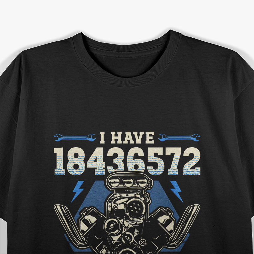Dark Funny V8 Engine 18436572 Mechanic T-Shirt