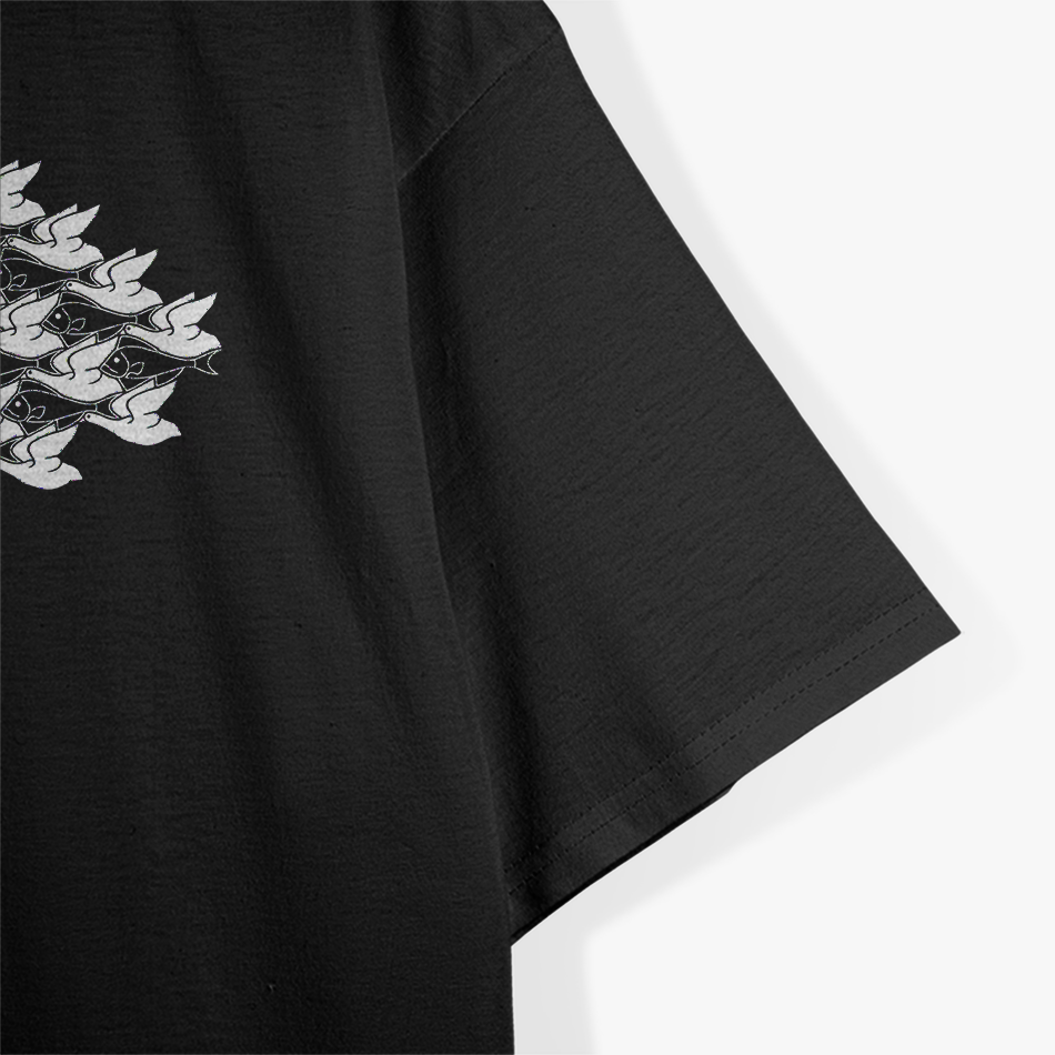 Fish Swan Lake Optical Illusion Artistic Design T-Shirt