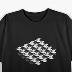 Fish Swan Lake Optical Illusion Artistic Design T-Shirt