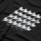 Fish Swan Lake Optical Illusion Artistic Design T-Shirt