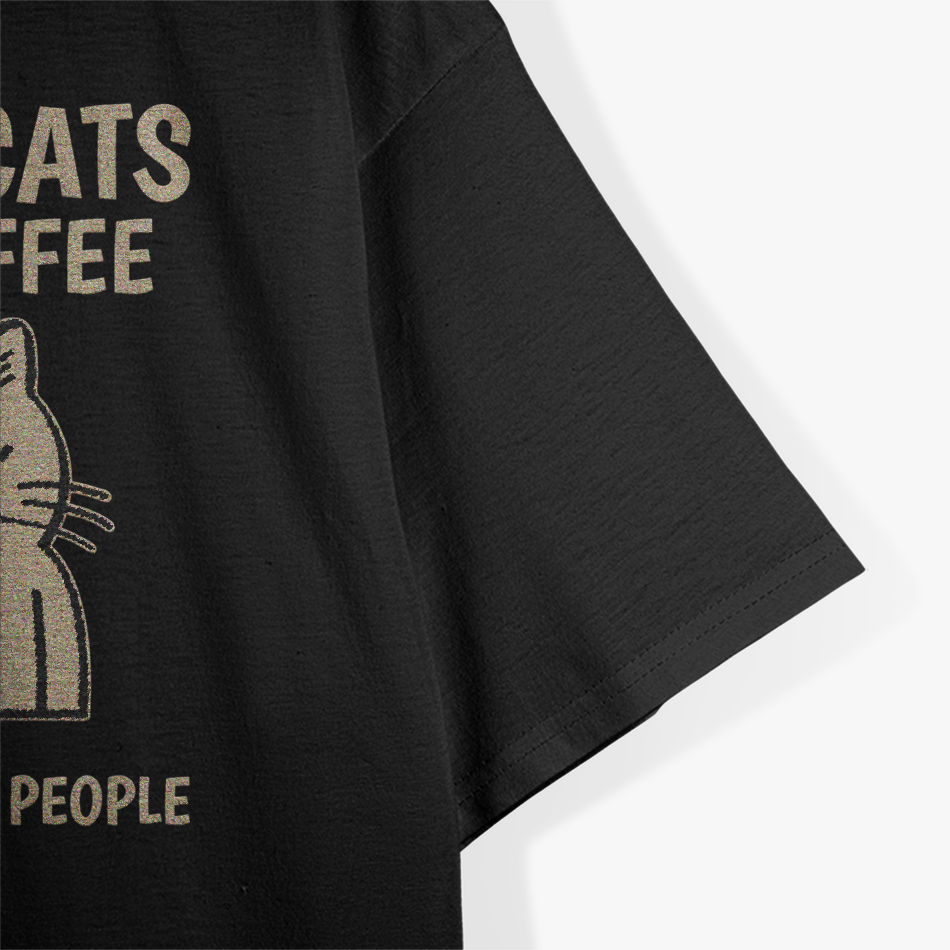 I Like Cats, Coffee, and Maybe 3 People – Funny Cat Lover T-Shirt