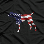 German Shorthaired Pointer – USA Flag Patriotic Dog T-Shirt