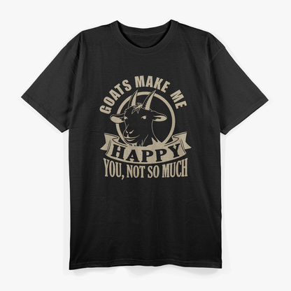 Goats Make Me Happy Funny Animal T-Shirt