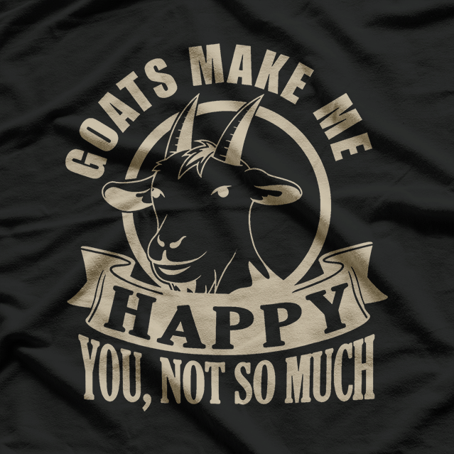 Goats Make Me Happy Funny Animal T-Shirt