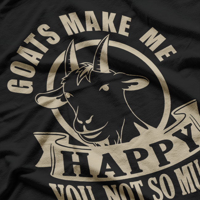 Goats Make Me Happy Funny Animal T-Shirt