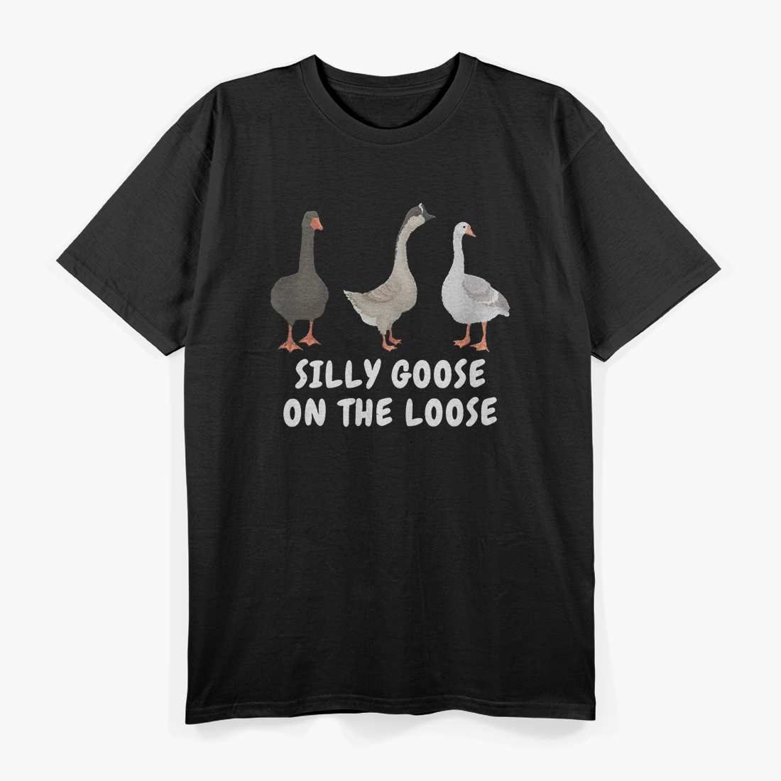 Silly Goose On The Loose Goose Hat Fun T-Shirt