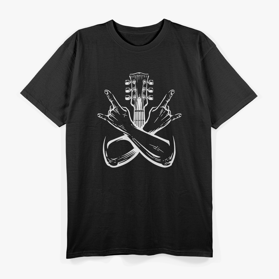 Hands Horns Guitar Rock T-Shirt