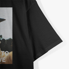 Funny Cat Selfie I Want to Believe UFO Alien Meme T-Shirt