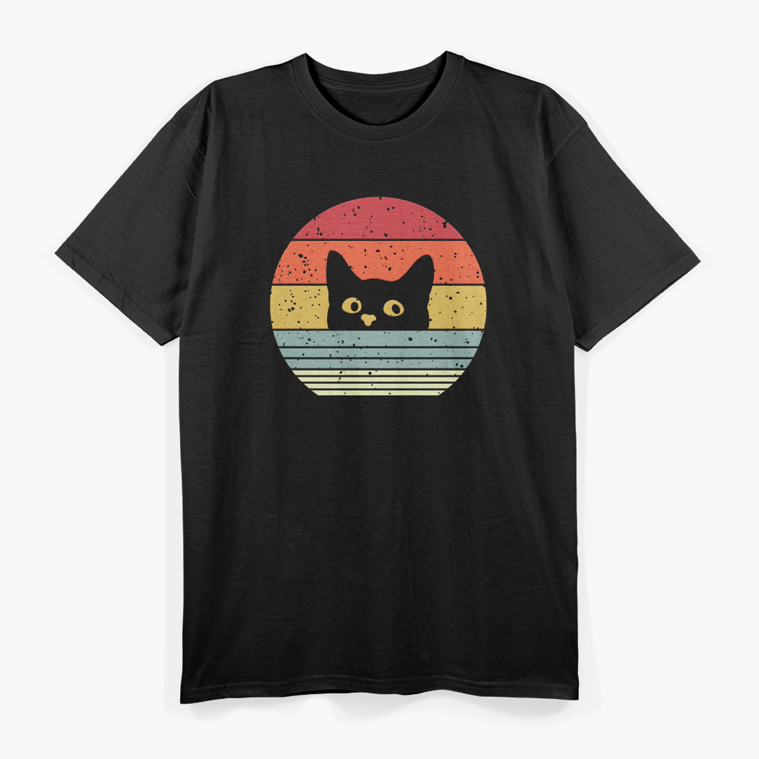 Retro Black Cat: Purrfectly Vintage T-Shirt