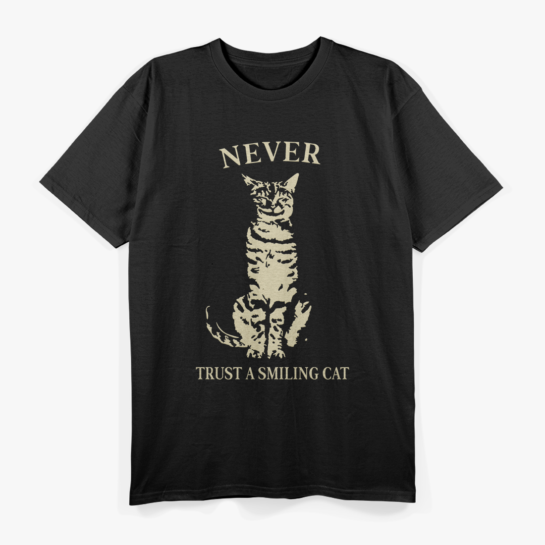 Never Trust A Smiling Cat T-Shirt