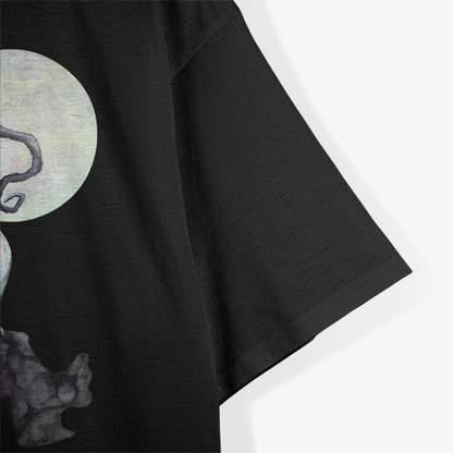 Owls in Love Under Moonlight Romantic T-Shirt