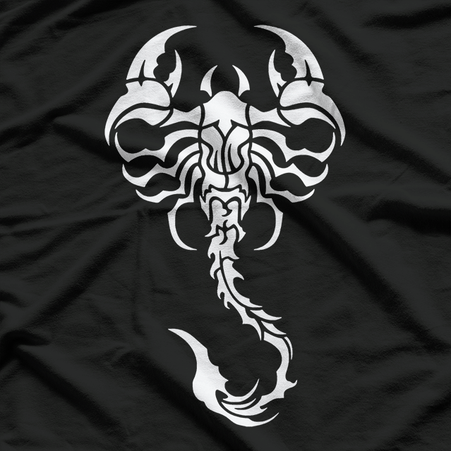 White Scorpion - Minimalist and Bold Animal Design T-Shirt