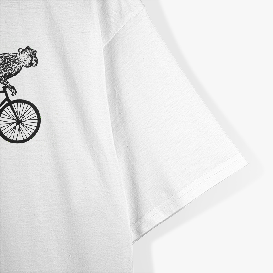 Cheetah Riding a Bike Funny Animal Humor T-Shirt