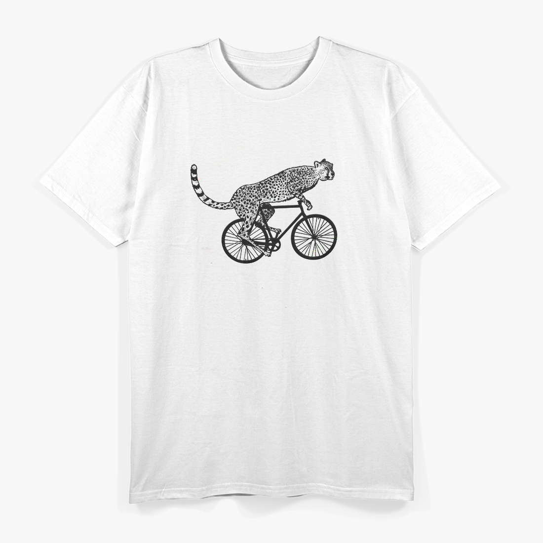 Cheetah Riding a Bike Funny Animal Humor T-Shirt