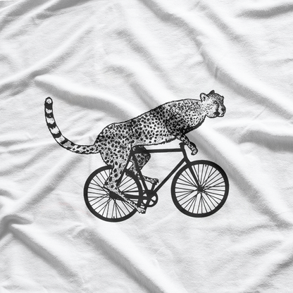 Cheetah Riding a Bike Funny Animal Humor T-Shirt