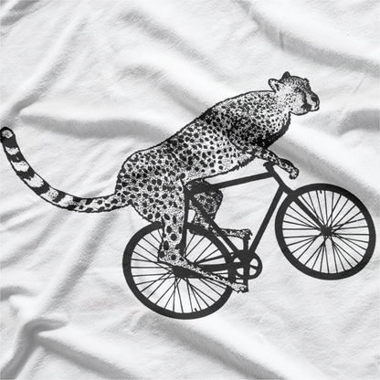 Cheetah Riding a Bike Funny Animal Humor T-Shirt