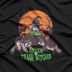 Witch’s Raccoon Cute Halloween Magic Animal Design T-Shirt