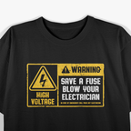 Electrician Save A Fuse Funny Lineman Wireman Retro Vintage T-Shirt
