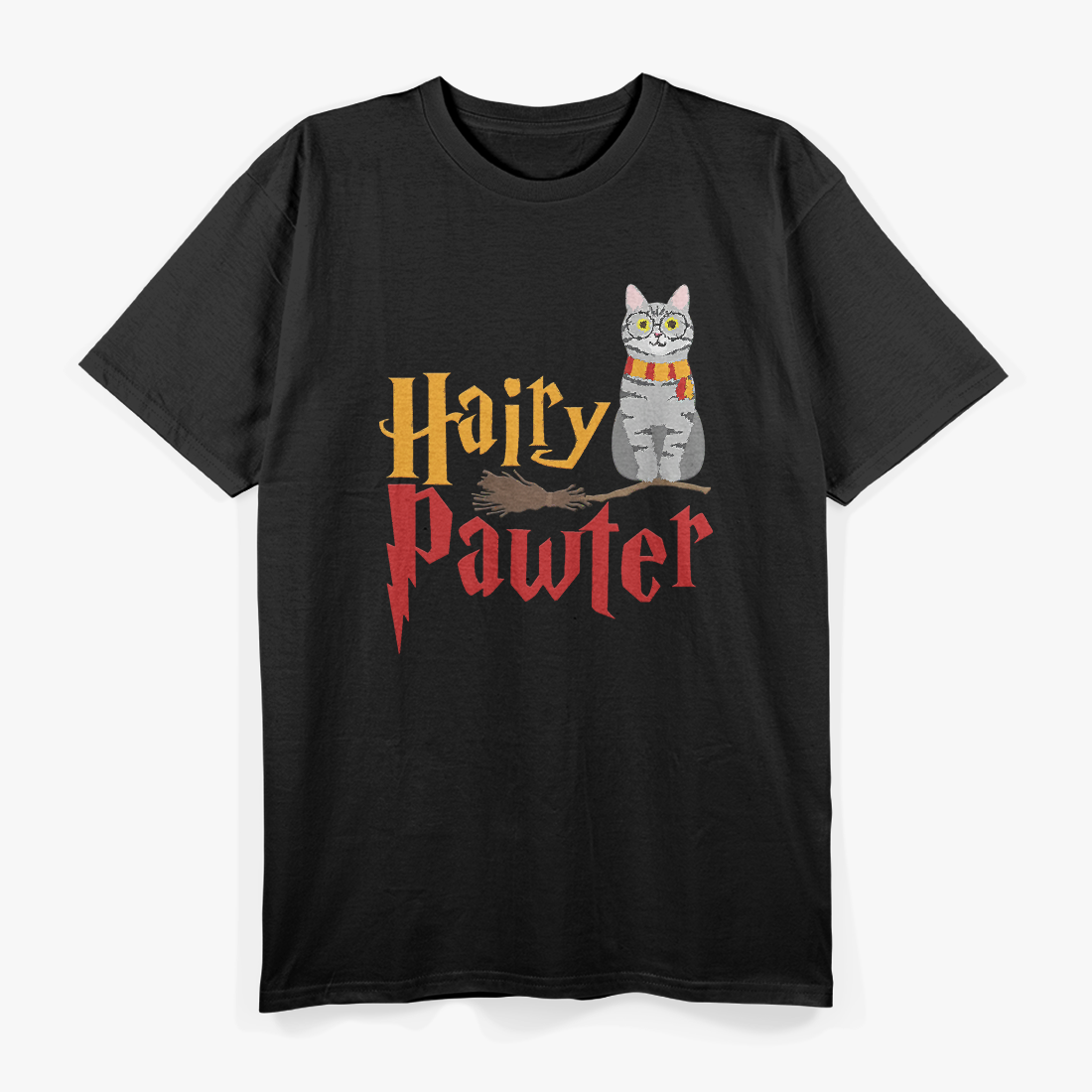 Hairy Pawter Magic Cat Parody T-Shirt