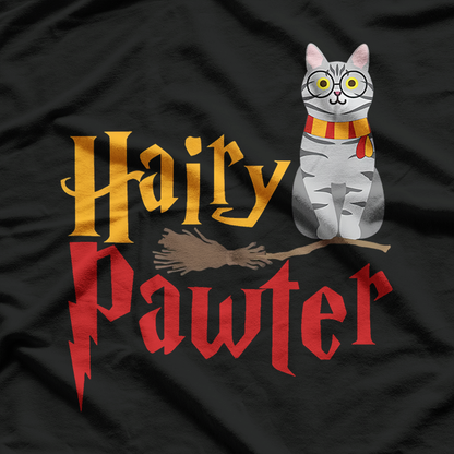 Hairy Pawter Magic Cat Parody T-Shirt