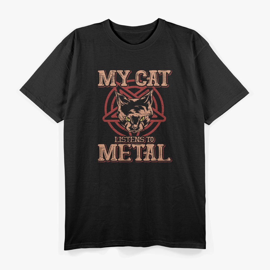 My Cat Listens to Metal: Funny Rock Lover T-Shirt