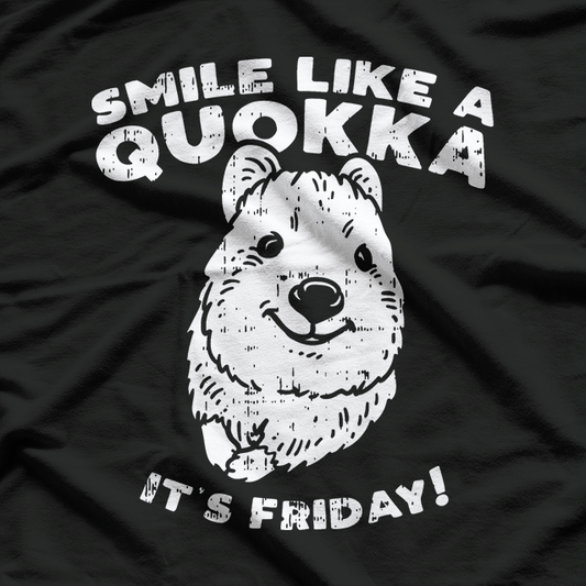 Smile Like A Quokka It’s Friday Australian Happy Animal Lover T-Shirt