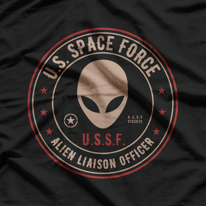 Space Force Alien Liaison Funny Sci-Fi Enthusiast T-Shirt