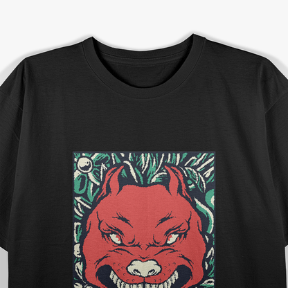 Angry Pitbull Fierce Dog Graphic Vintage Animal Lover T-Shirt