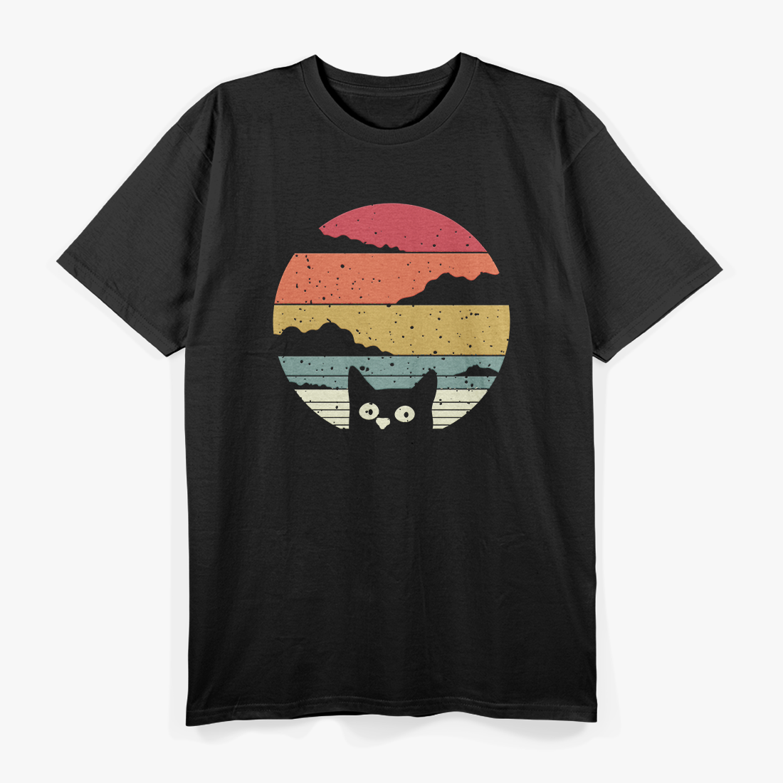 Retro Cat Graphic Vintage Style T-Shirt