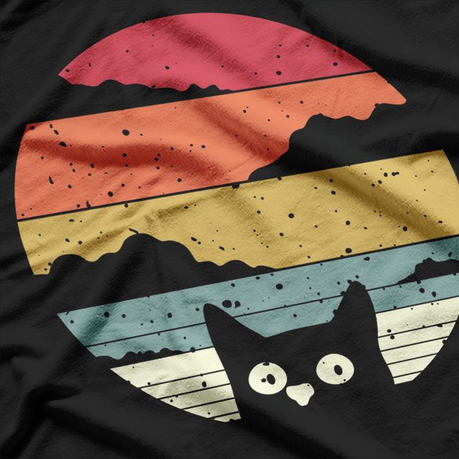 Retro Cat Graphic Vintage Style T-Shirt