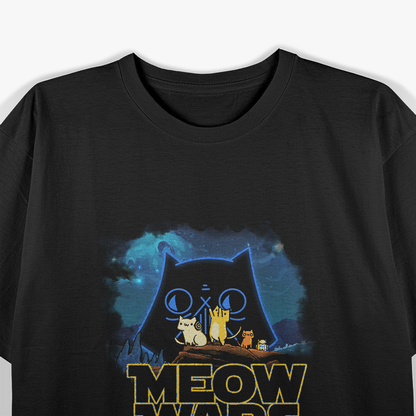 Meow Wars: Funny Cat Sci-Fi Parody T-Shirt