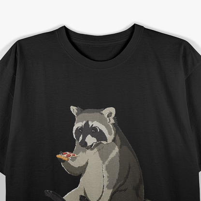 Pizza Lover Raccoon - Foodie Fun T-Shirt