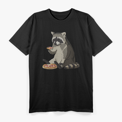 Pizza Lover Raccoon - Foodie Fun T-Shirt