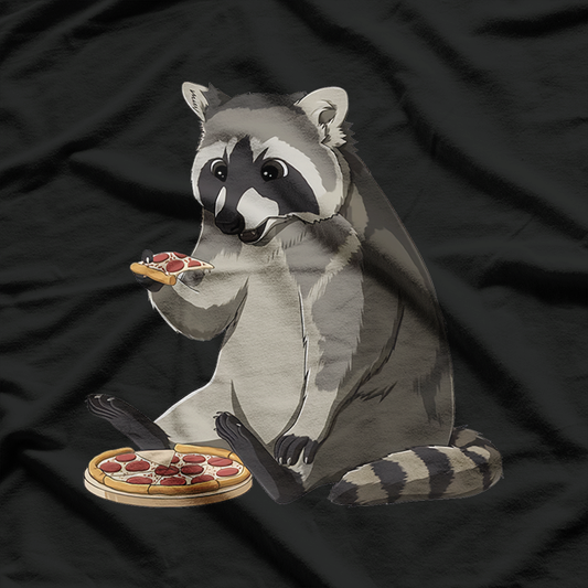 Pizza Lover Raccoon - Foodie Fun T-Shirt