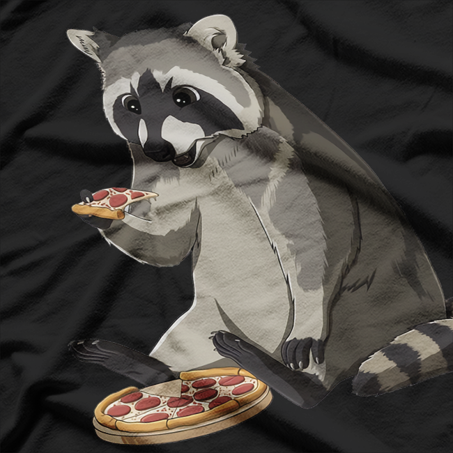 Pizza Lover Raccoon - Foodie Fun T-Shirt