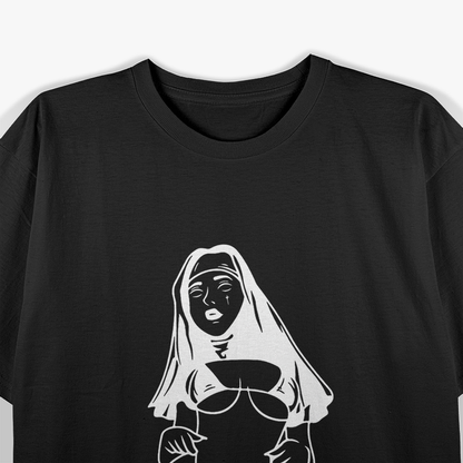 Sexy Nuns Bad Habits Unholy Design T-Shirt