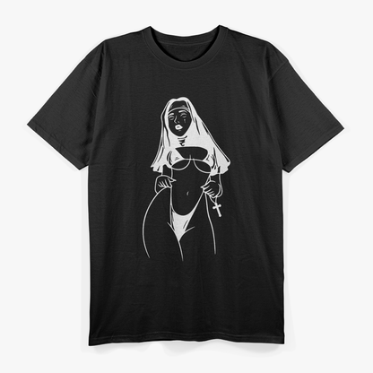 Sexy Nuns Bad Habits Unholy Design T-Shirt