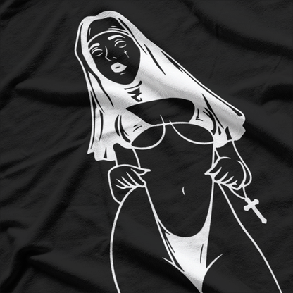 Sexy Nuns Bad Habits Unholy Design T-Shirt