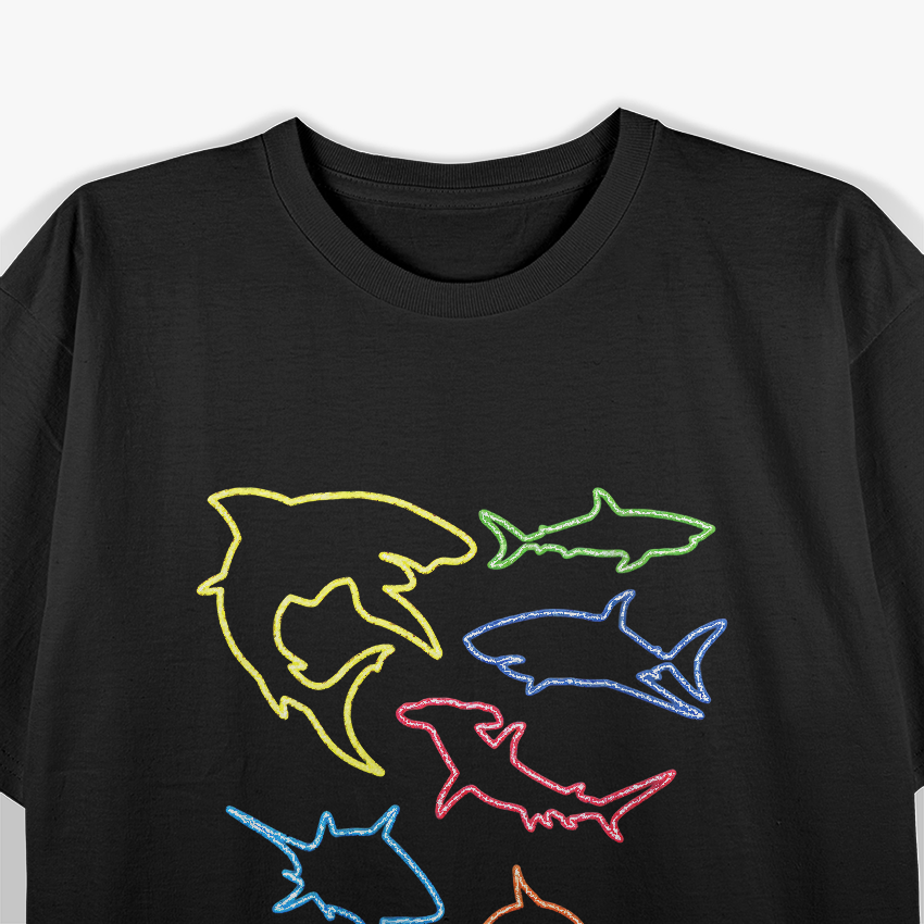 Shark Lovers Retro Fun Shark Enthusiast T-Shirt